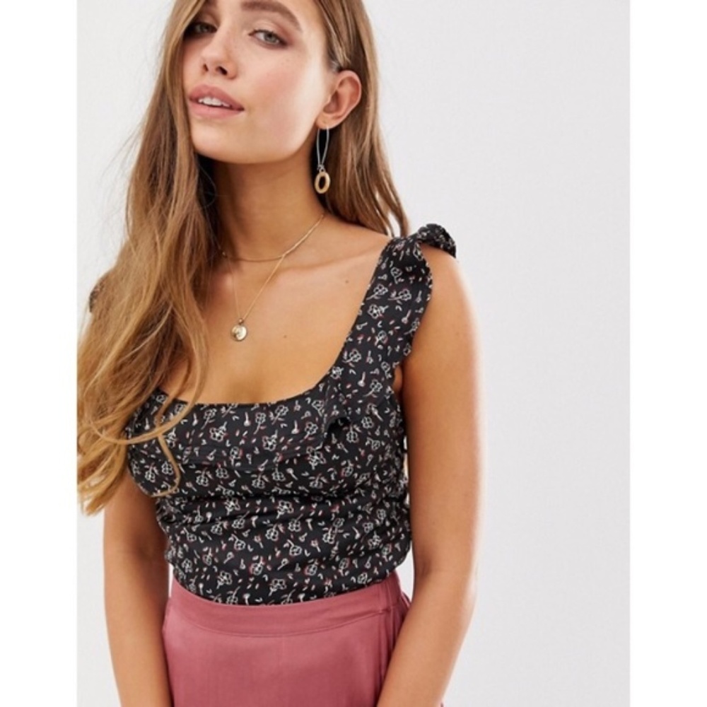 NWT Free People Stay With You vintage floral top